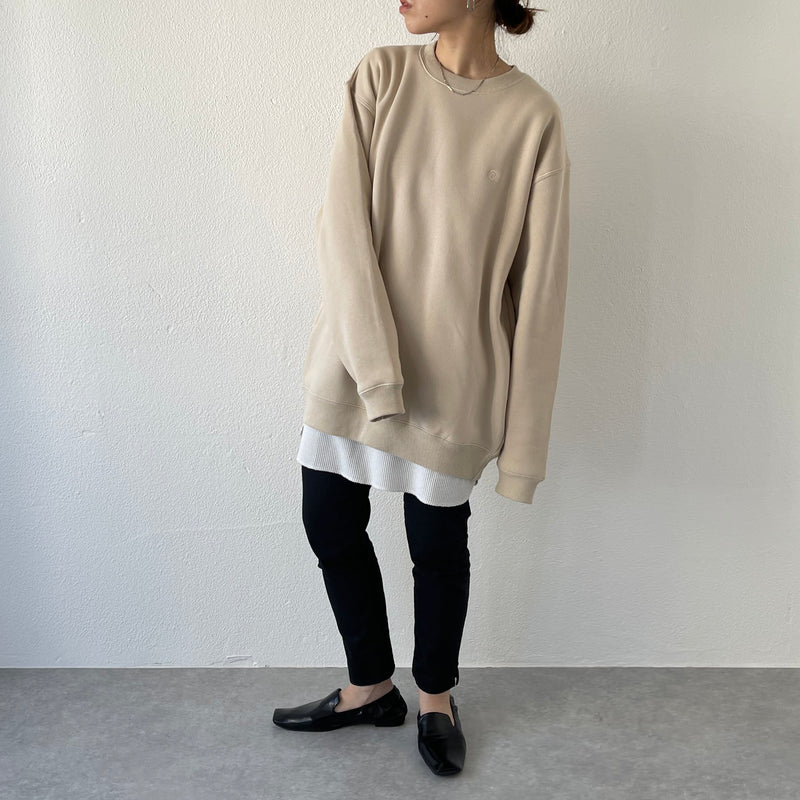 10.0oz natto logo sweat / beige