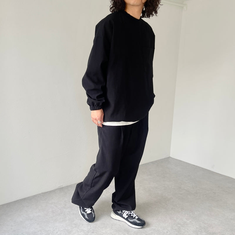 premium slab pullover / black（プレミアムスラブプルオーバー