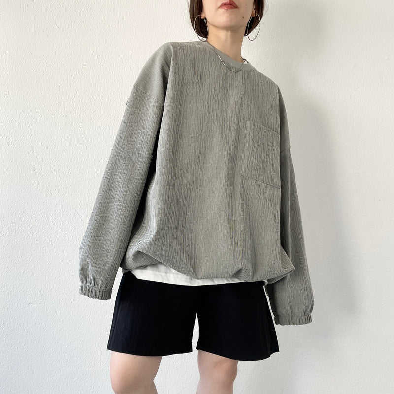 premium slab pullover / gray（プレミアムスラブプルオーバー 