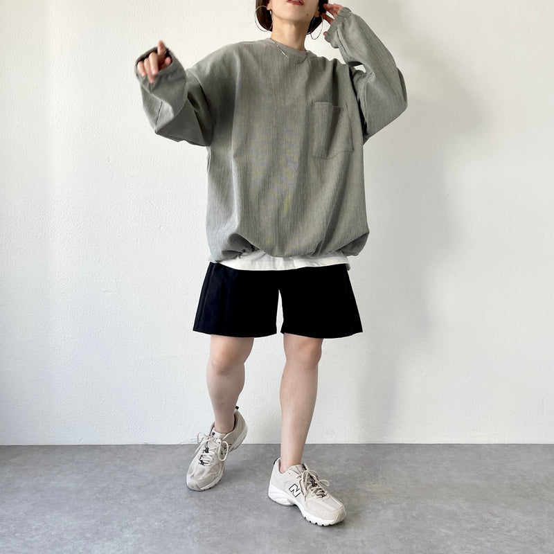 premium slab pullover / gray（プレミアムスラブプルオーバー