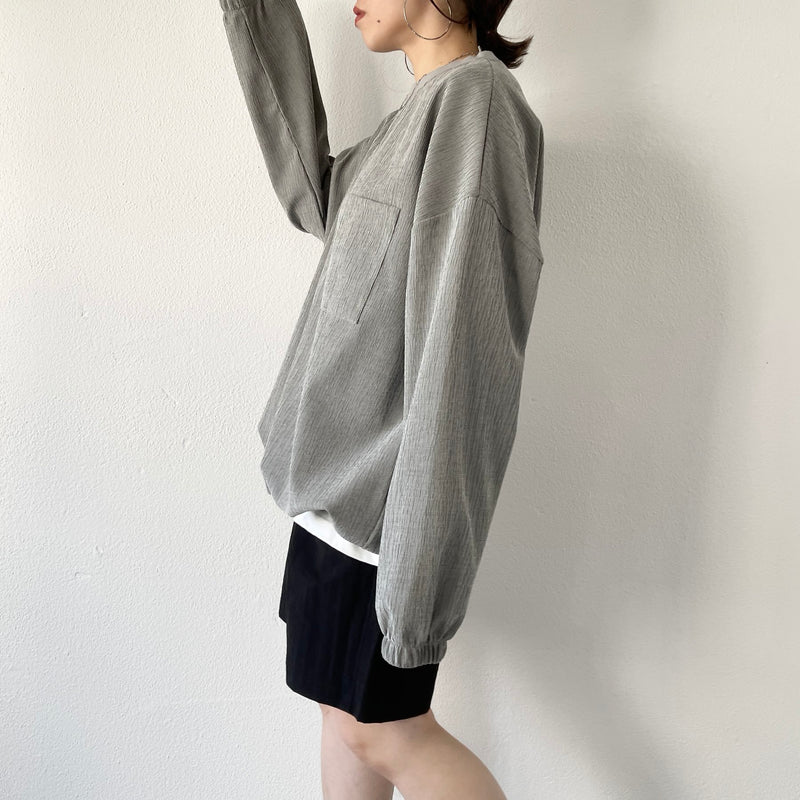 premium slab pullover / gray（プレミアムスラブプルオーバー