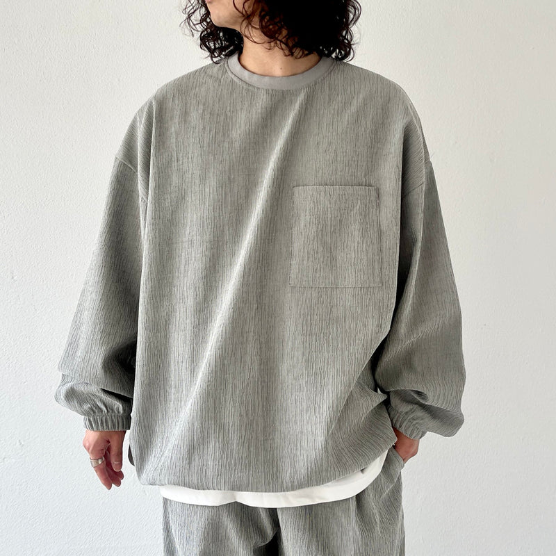 premium slab pullover / gray（プレミアムスラブプルオーバー