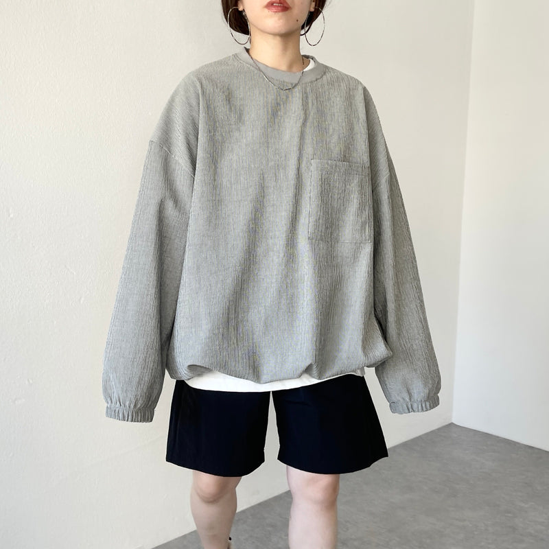 premium slab pullover / gray（プレミアムスラブプルオーバー