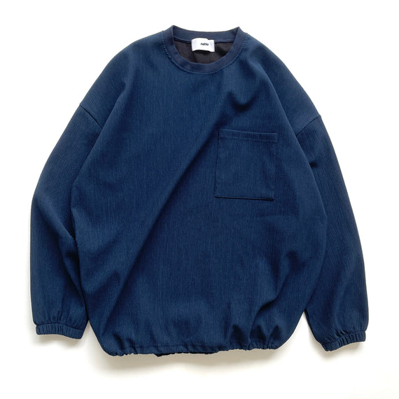 premium slab pullover / navy