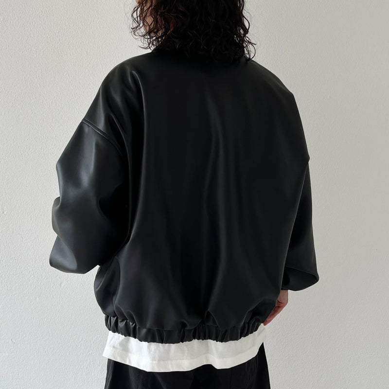 smooth eco leather blouson / black（スムースエコレザーブルゾン 