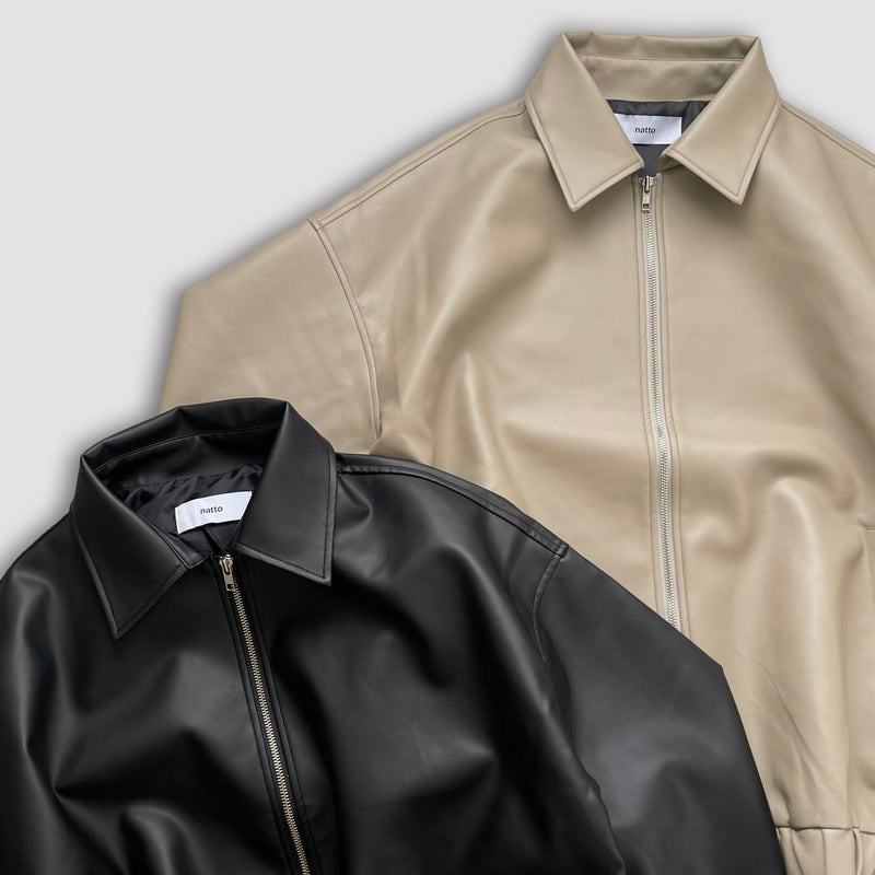 smooth eco leather blouson / black（スムースエコレザーブルゾン 