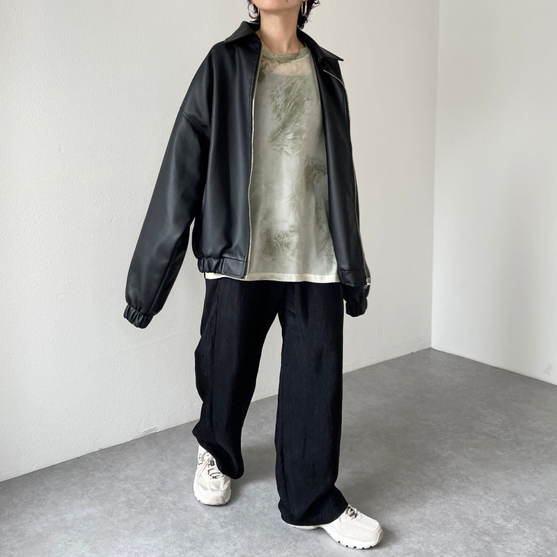 standard fake leather blouson / black(スタンダード フェイク standard fake leather blouson / black(スタンダード フェイク