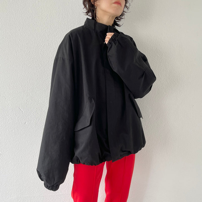 high quality wide silhouette blouson / black（ハイクオリティ