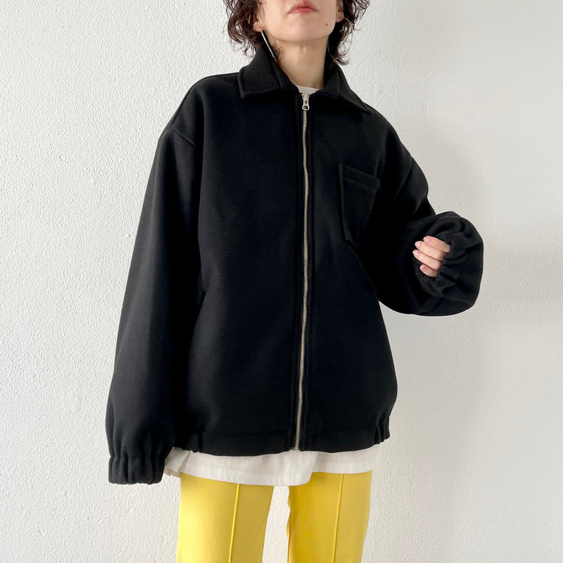 heavy weight melton blouson / black（ヘビーウェイト メルトン