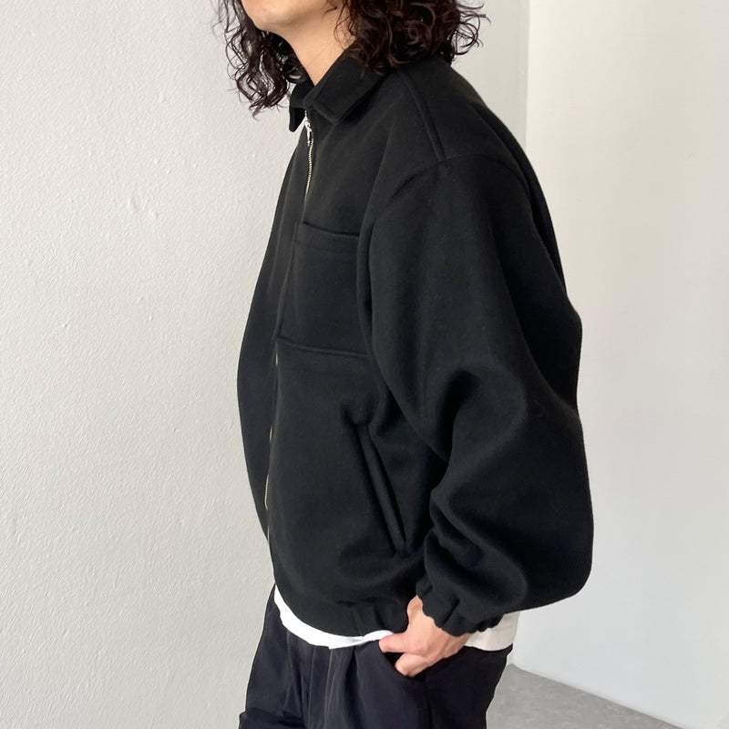 heavy weight melton blouson / black（ヘビーウェイト メルトン 