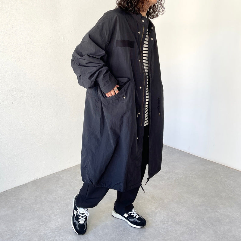loose silhouette military mods coat / black（ルーズシルエット
