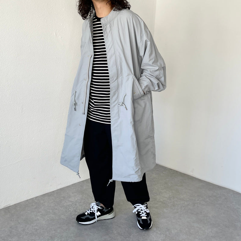 loose silhouette military mods coat / grayルーズシルエット