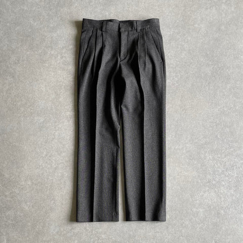 double tuck slacks pants / gray