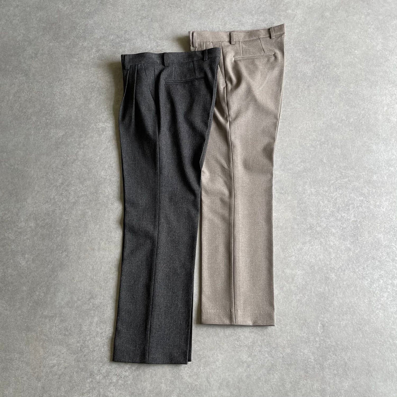 double tuck slacks pants / gray