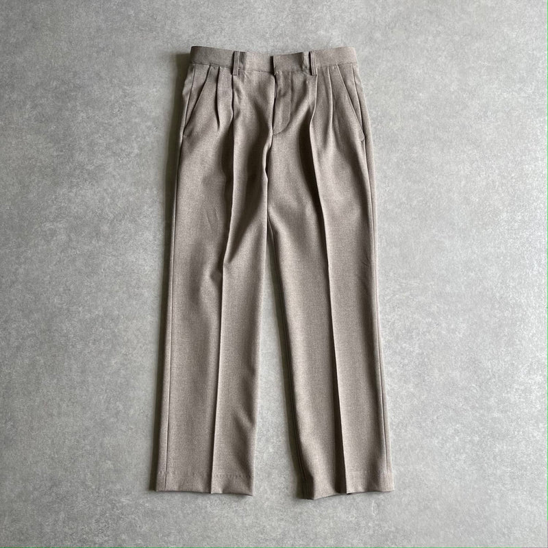 double tuck slacks pants / beigeディティール画像