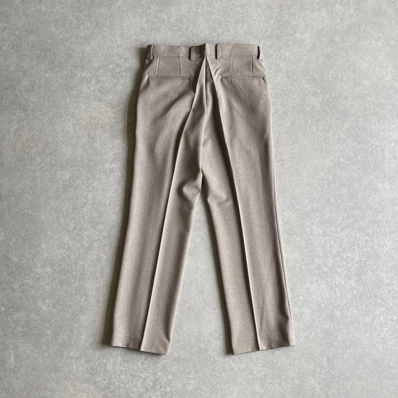 double tuck slacks pants / beige（ダブルタックスラックスパンツ