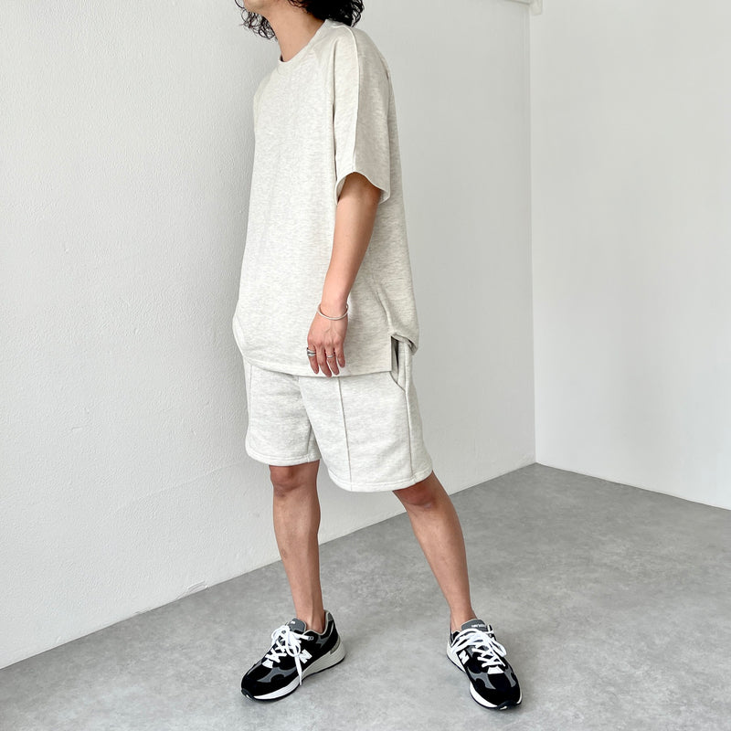 loose silhouette sweat shorts / beige（ルーズシルエットスウェット