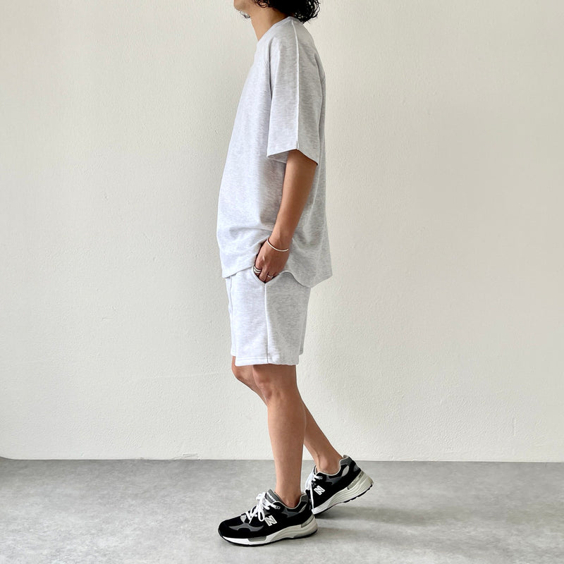 loose silhouette sweat shorts / light gray（ルーズシルエット