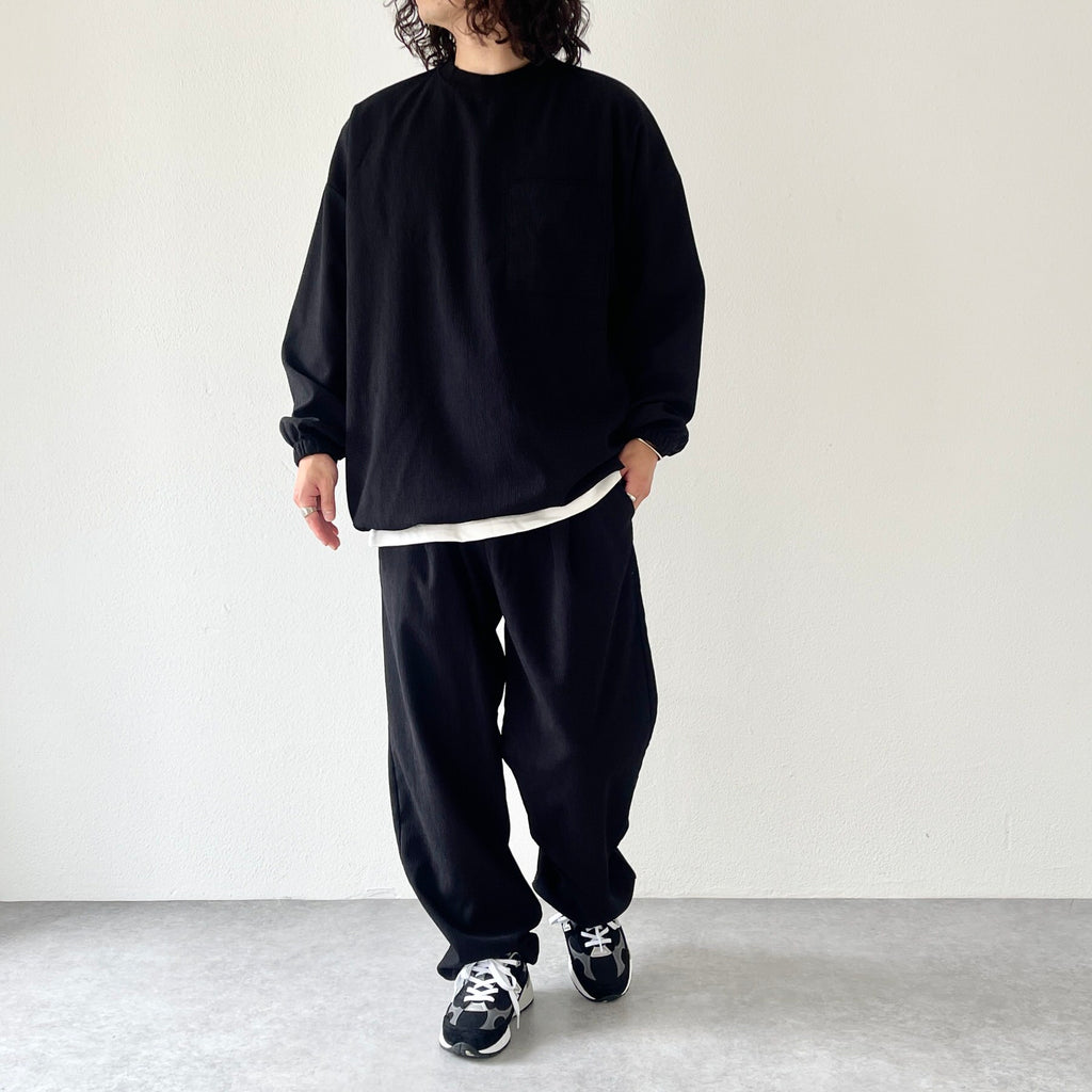 premium slab pants / black（プレミアムスラブパンツ / ブラック