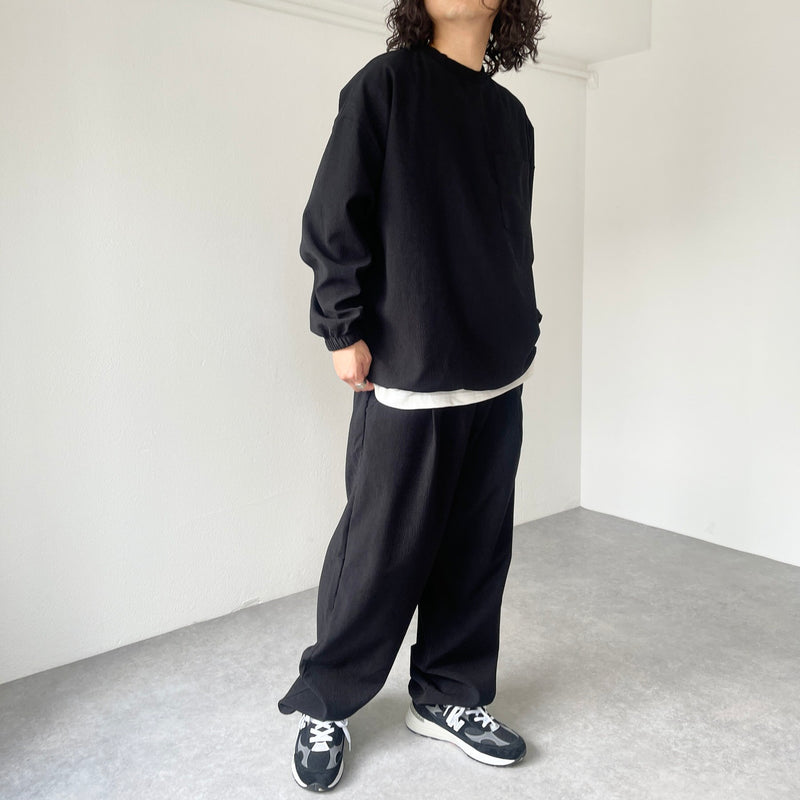 premium slab pants / black（プレミアムスラブパンツ / ブラック