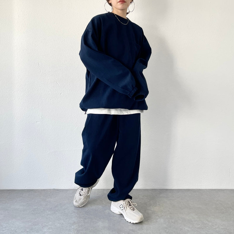 premium slab pants / navy（プレミアムスラブパンツ / ネイビー