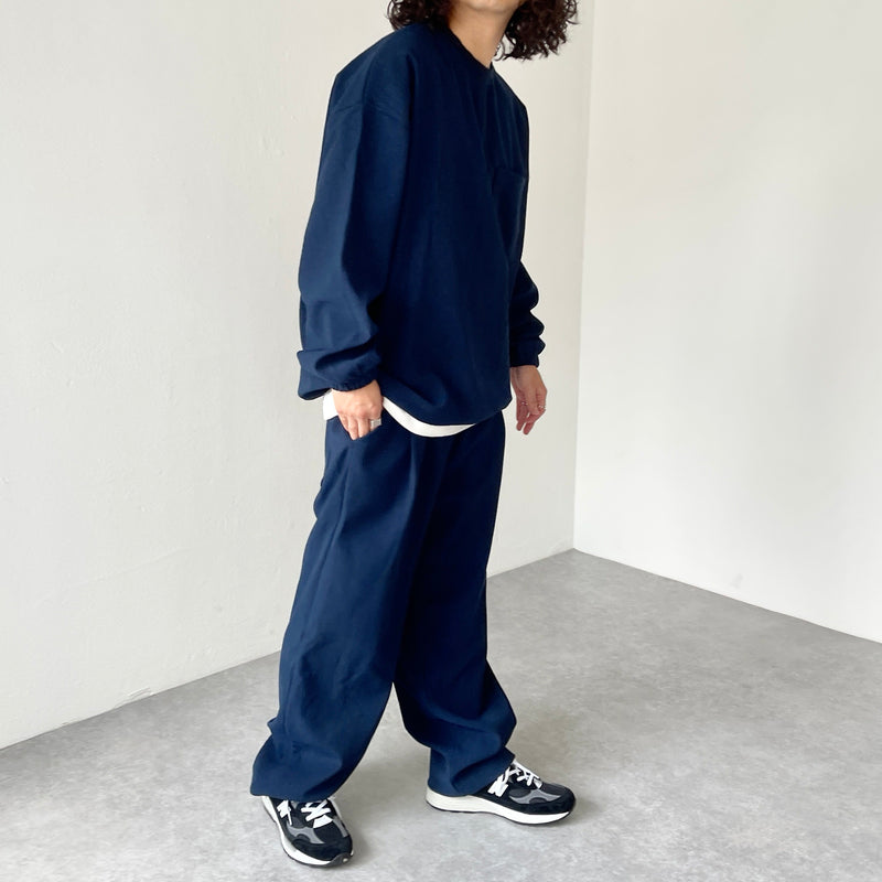 premium slab pants / navy（プレミアムスラブパンツ / ネイビー