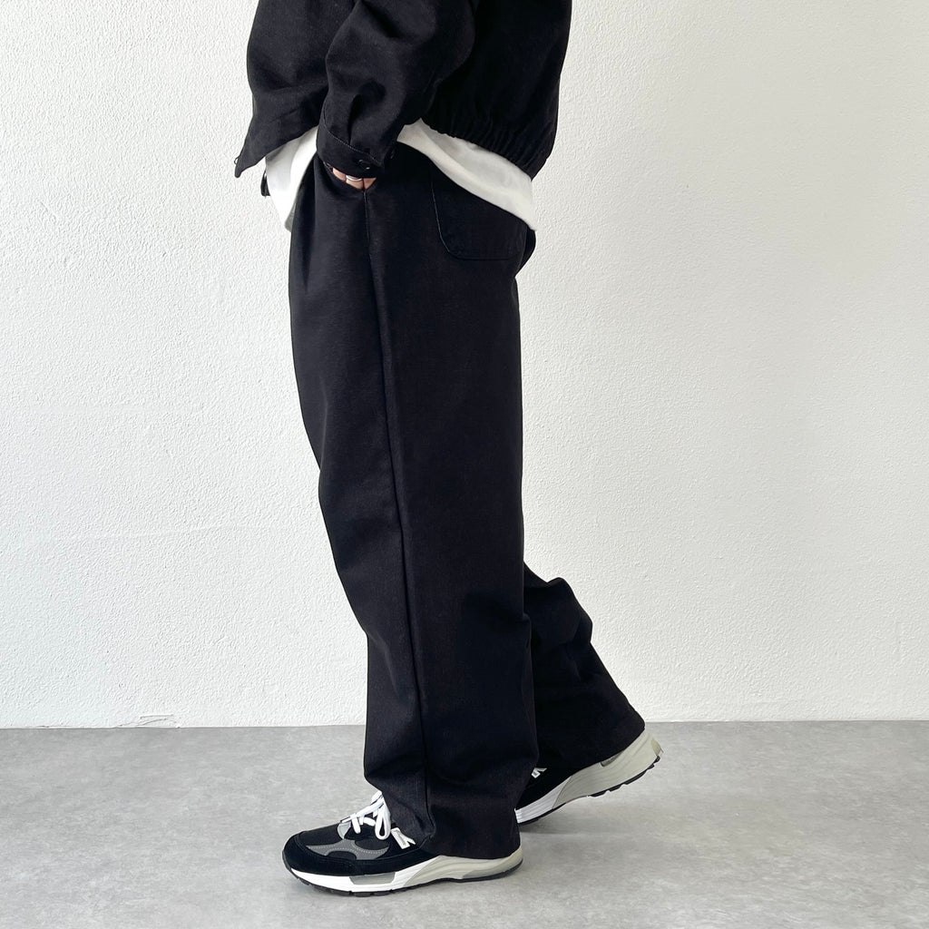 2tuck wide denim pants / black（2タックワイドデニムパンツ