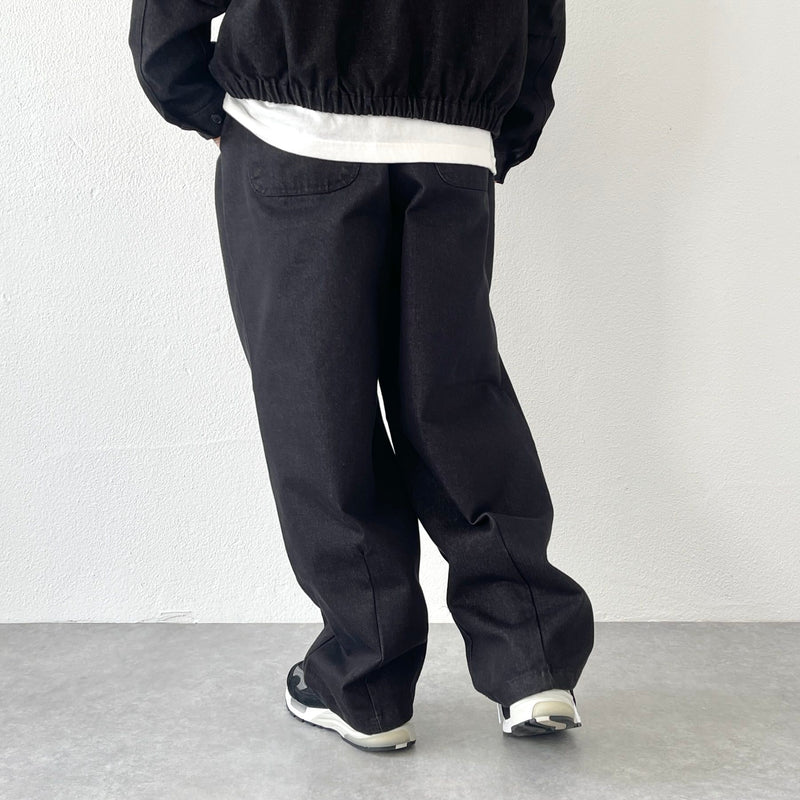 2tuck wide denim pants / black（2タックワイドデニムパンツ