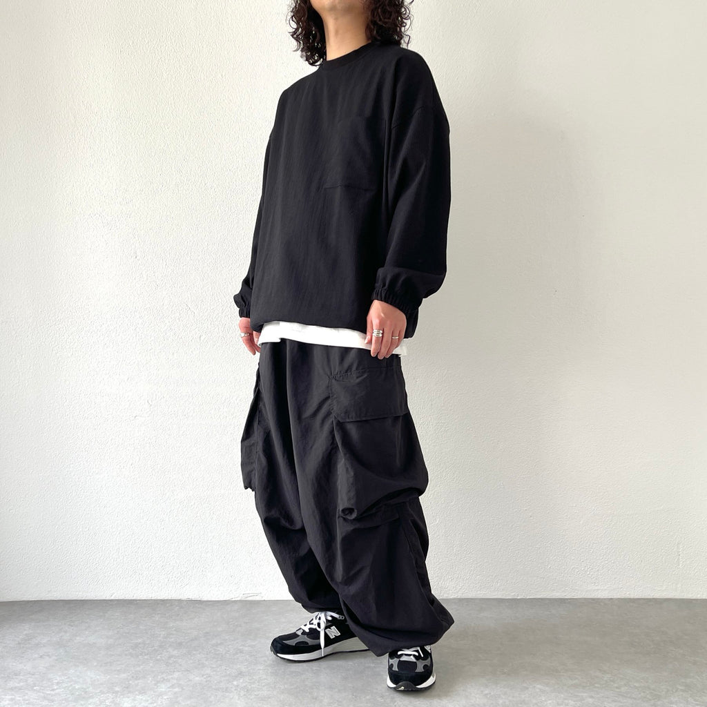 super loose silhouette cargo pants / black | natto | ナット 公式