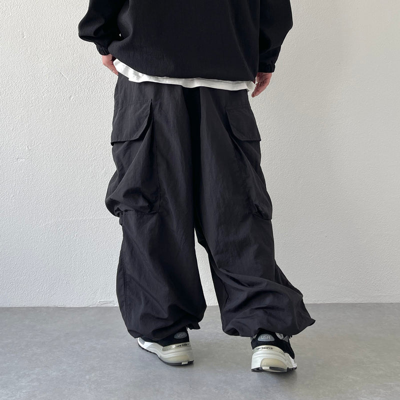 super loose silhouette cargo pants / black | natto | ナット 公式