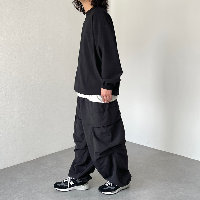 super loose silhouette cargo pants / black | natto | ナット 公式