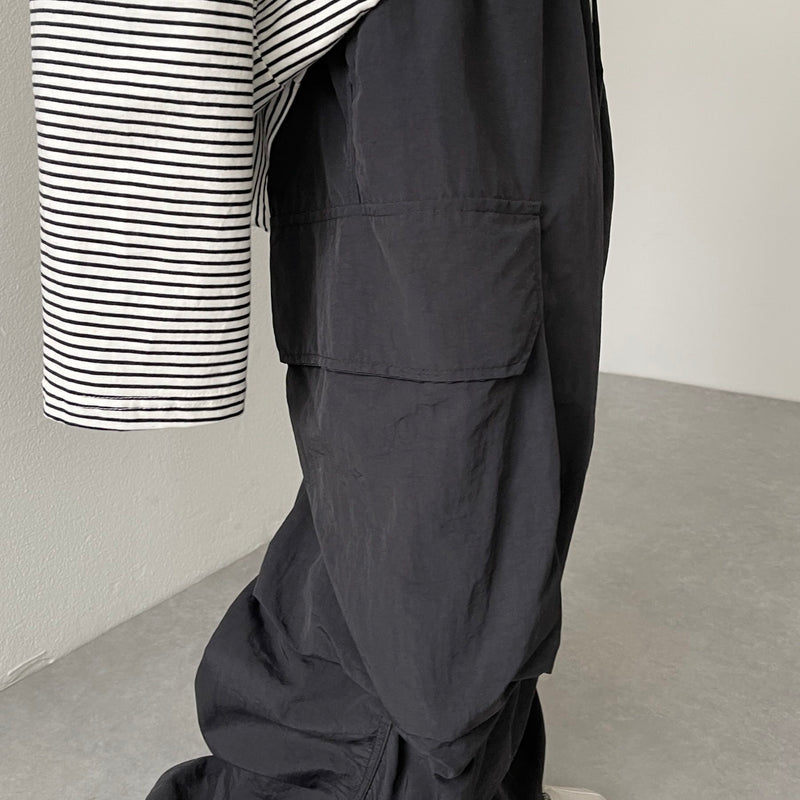 super loose silhouette cargo pants / black | natto | ナット 公式