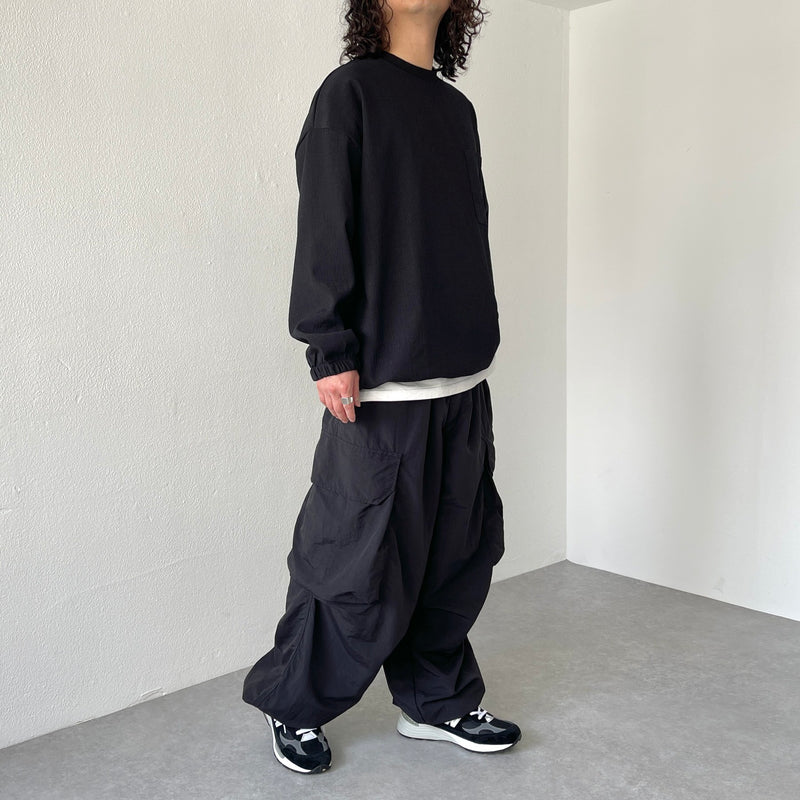 super loose silhouette cargo pants / black | natto | ナット 公式
