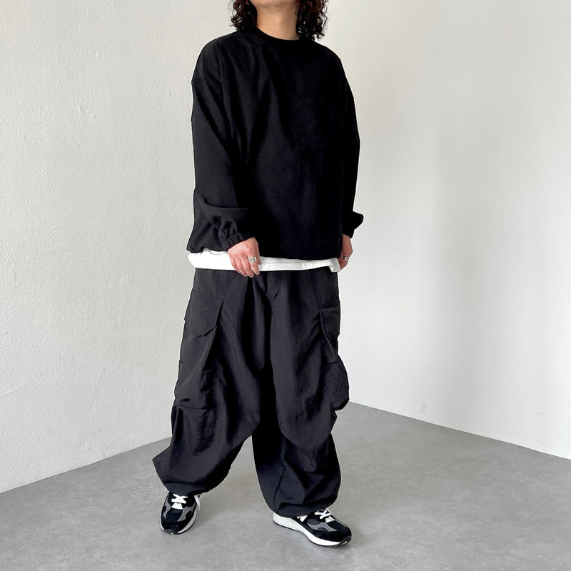 super loose silhouette cargo pants / black | natto | ナット 公式