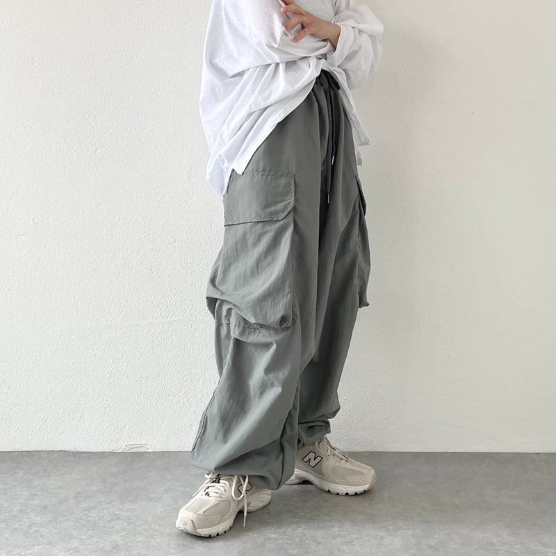 super loose silhouette cargo pants / gray | natto | ナット 公式 ...