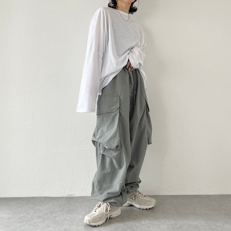 super loose silhouette cargo pants / gray | natto | ナット 公式