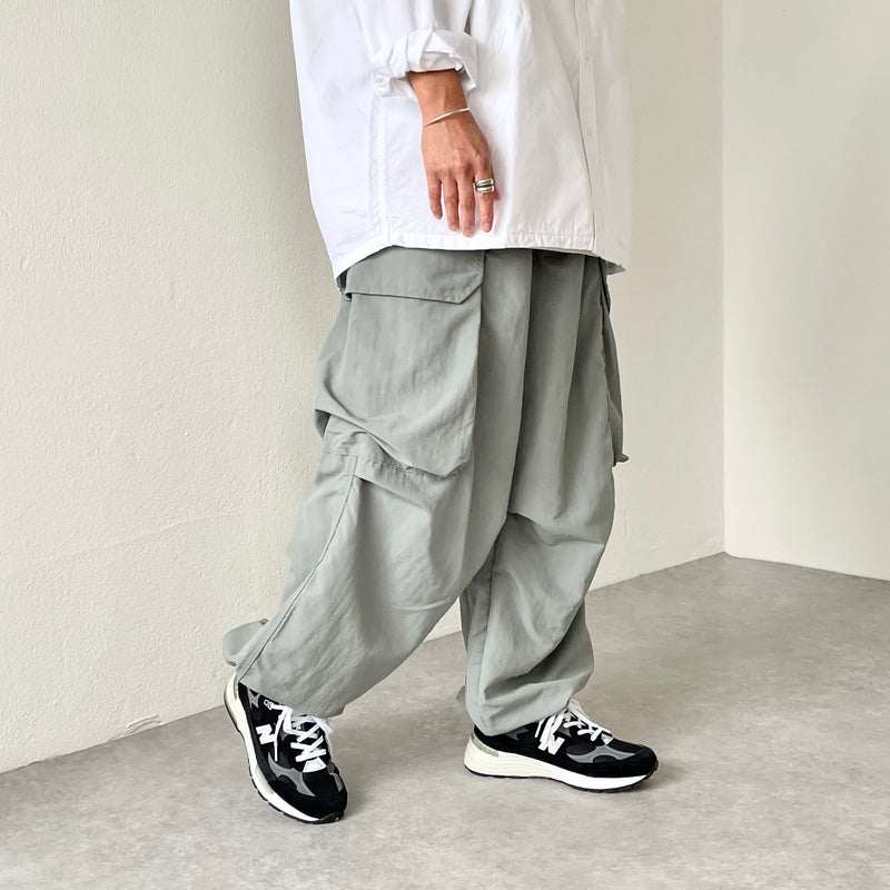 【ligdot】wide cargo pants / gray