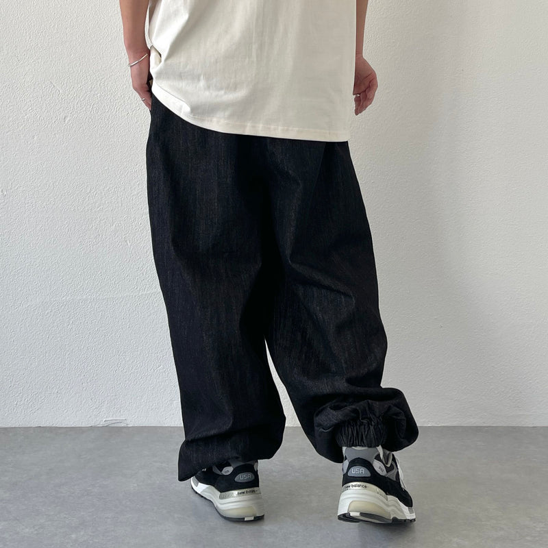 専用中natto バルーンパンツ balloon jogger denim pants / indigo（バルーンジョガーデニム