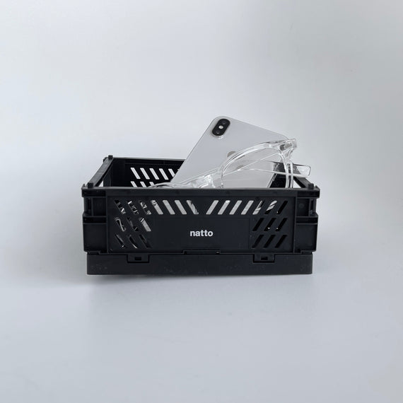 natto mini container / black