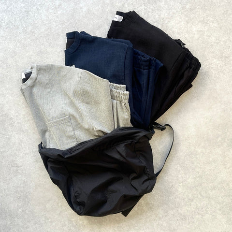 premium slab set up × compact nylon bag / black