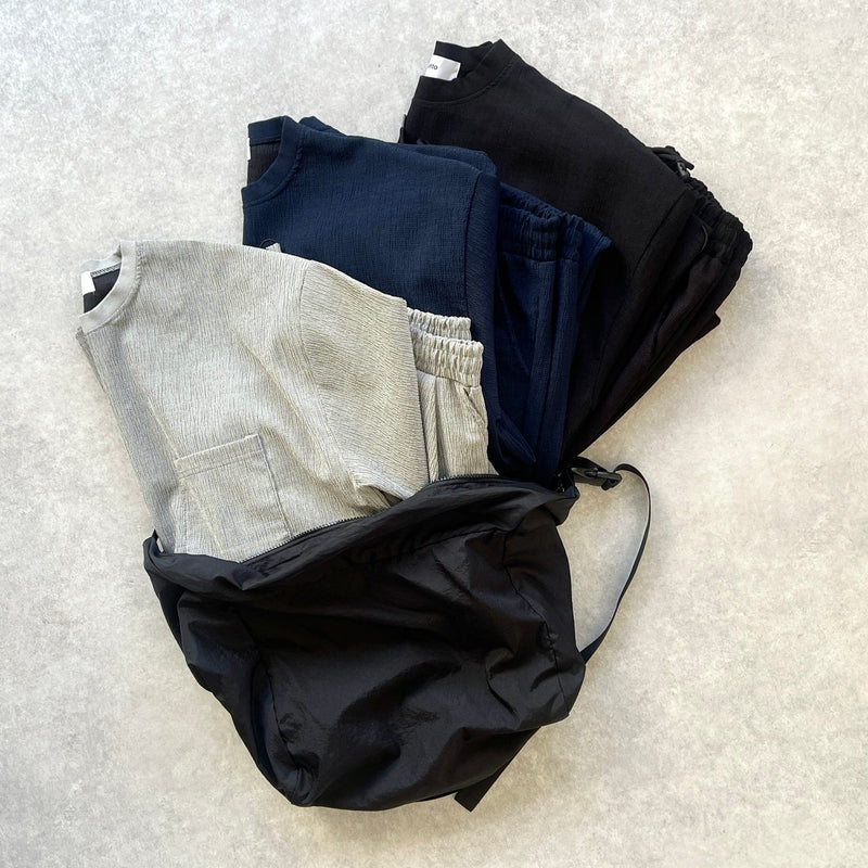 premium slab set up × compact nylon bag / blackディティール画像